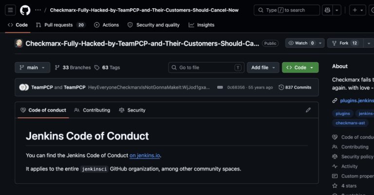 Checkmarx повторно цел на TeamPCP – пробиен Jenkins AST plugin