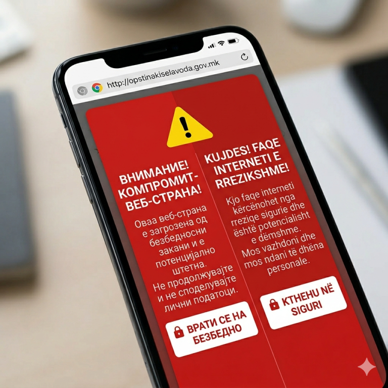 Известување за сајбер безбедност / Njoftim për sigurinë kibernetike