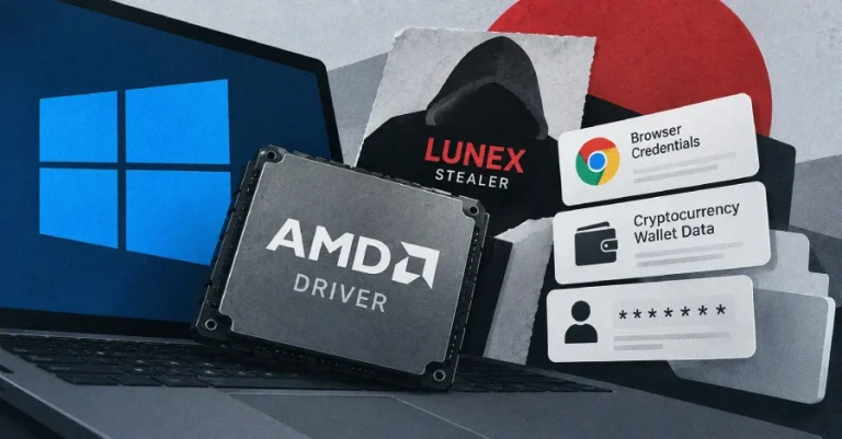 Lunex Stealer го злоупотребува AMD драјверот за да го оневозможи безбедносното следење и да ги украде акредитивите од прелистувачите