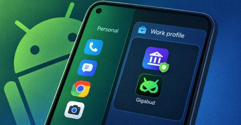 Gigabud создава Android работни профили за да се скрие од проверките за малициозен софтвер на банкарските апликации.“
