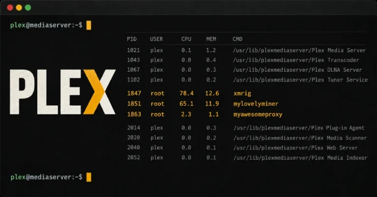 Хакерите вметнуваат ранливости во Plex2Shell за да инсталираат крипто-рудари и Linux прокси задна врата (backdoor)