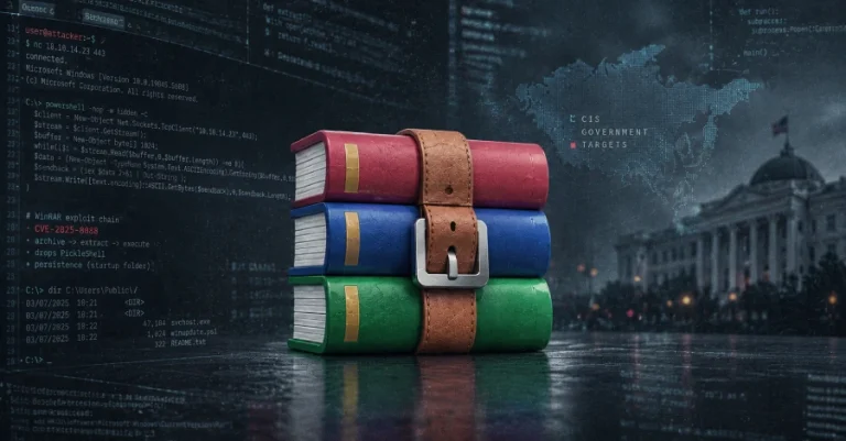 Silent Lynx ја искористува ранливоста во WinRAR за да распореди обратна школка (Reverse Shell) во напади врз владини организации во ЗНД